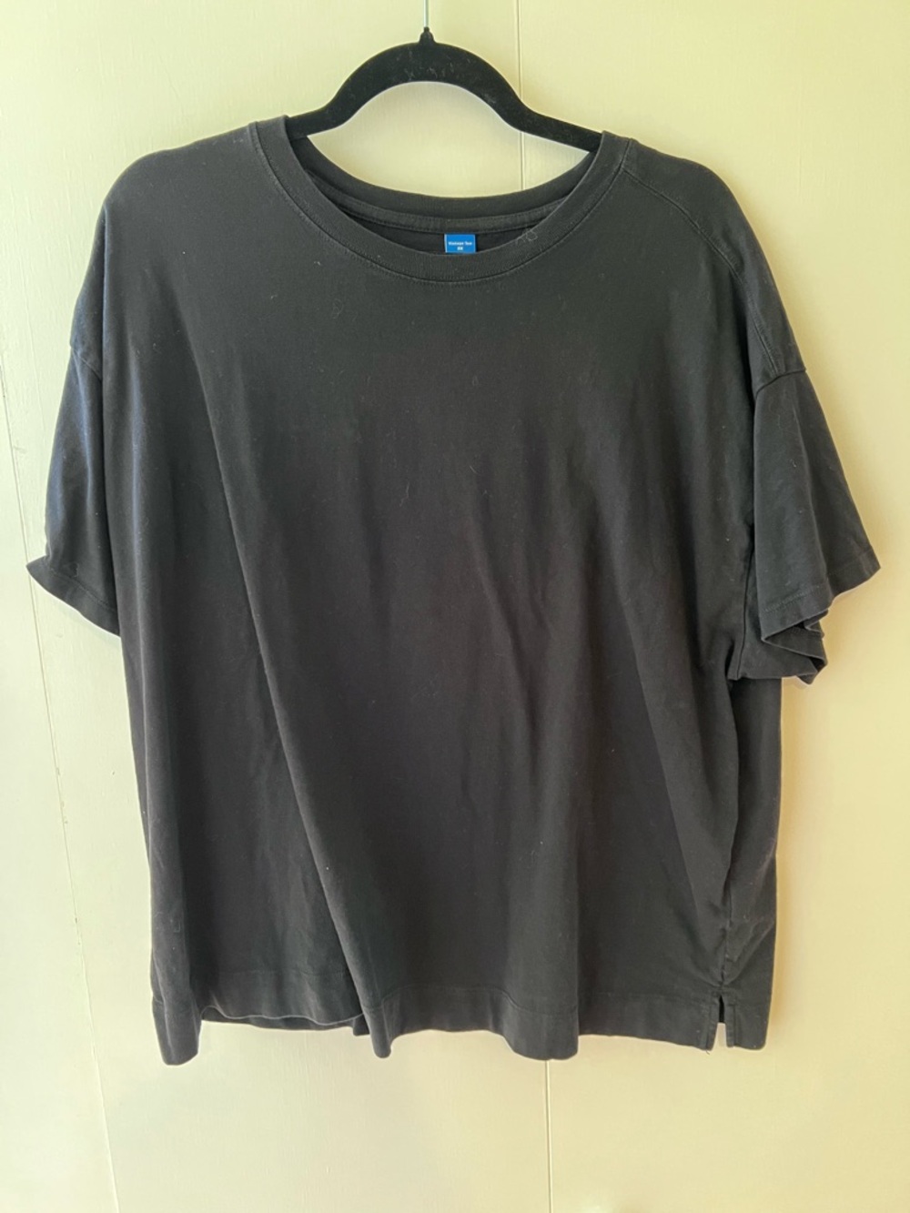 Old Navy Vintage Black Short Sleeve Crewneck T-Shirt 2X